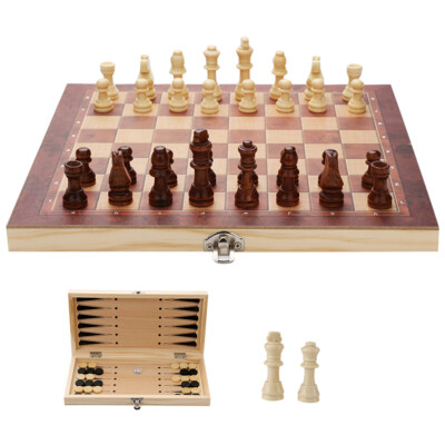 Schachspiel 29*29CM aus Olivenholz 3 in1 Schach Schachspiel Schach Schach-Set