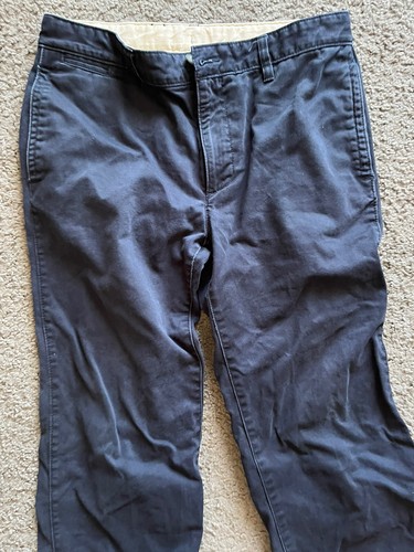 Gap Kids Boys Chino Pants Navy Blue Adjustable Waist Size 18 Husky EUC - Picture 2 of 6