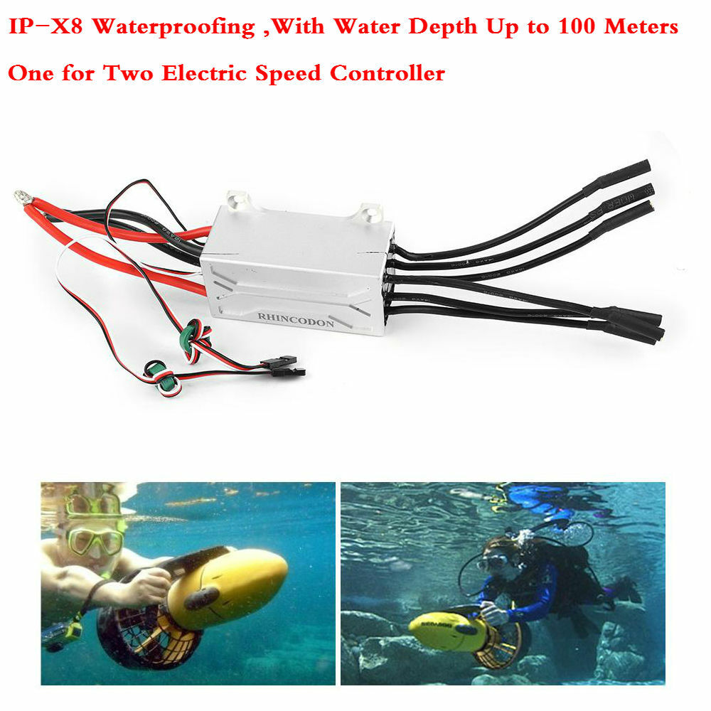 IP-X8 Impermeable Submarina sin escobillas 90A Controlador de Velocidad ESC uno para dos IP-X8 Impermeable Submarina sin escobillas 90A Controlador de Velocidad ESC uno para dos