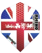 WINMAU RHINO UNION JACK 4 NATIONS STD EXTRA THICK FLIGHTS 