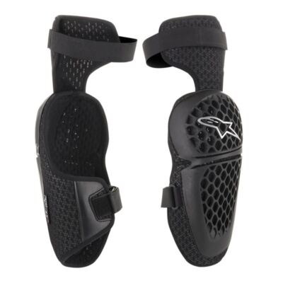 Alpinestars 2025 Youth Bionic Plus Knee Protectors Black  MX Motocross Off Road