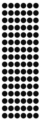 3/8'' Black Dots Round Vinyl Color Code Inventory Label Dot Stickers 3/8 Inch