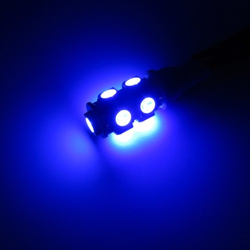 2 × Blue T10 194 168 W5W 9-SMD 5050 LED Wedge Parking Tail Light Bulb DC 12V - Picture 2 of 4