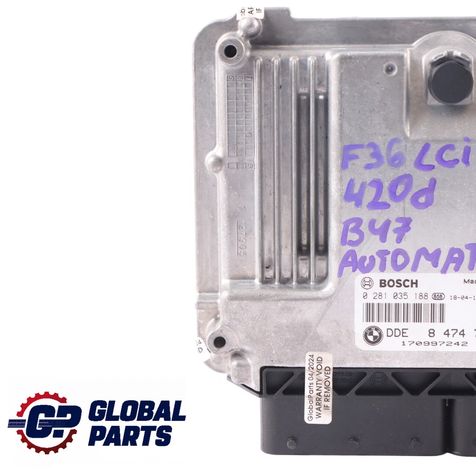 BMW F20 F21 F30 F31 LCI 120d 320d Diesel B47 190HP ECU DDE 8474730 Automatico - Immagine 2 di 4