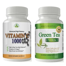 Vitamin C Immune Health & Green Tea Extract Helps Weight Loss Dietary Supplement
