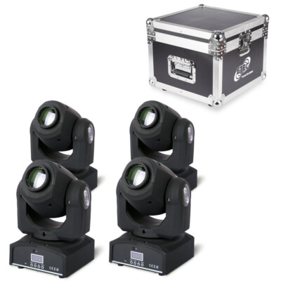 ETEC LED Moving Head E30 Pocket Spot Set mit Flightcase Disco Party Club DJ Show