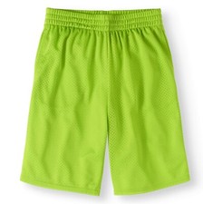 Athletic Works Active Mesh Shorts Boys Size M Lime Mesh          --N5--