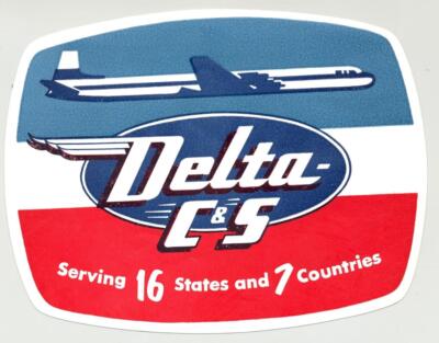 Delta/Chicago & Southern Airline - baggage sticker