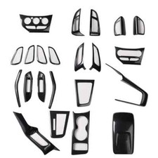 Accesorios interiores de fibra de carbono ABS decoración cubierta embellecedor para Ford Focus MK3 2012+