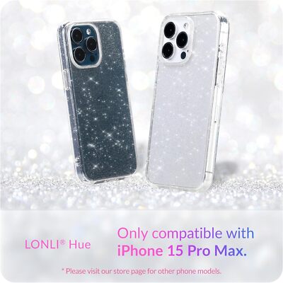 LONLI Hue - for iPhone 15 Pro Max Case - Pink Glitter Stardust - [10FT Drop Pro