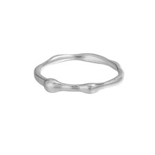 Simple Dainty Thin Band 925 Sterling Silver Midi Knuckle Stackable Ring A3258