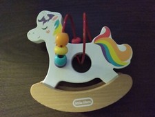 Little Tikes Wooden Critters Unicorn Busy Beads Toy, Used.