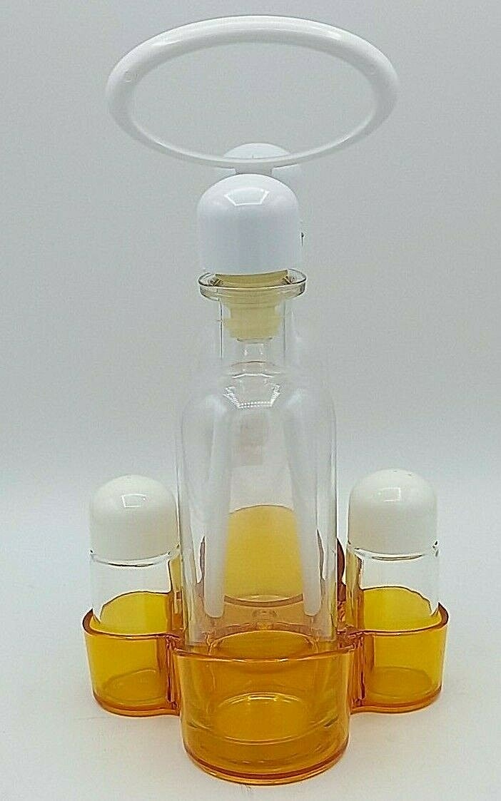 Set Condimenti Omada 81409 Giallo | Design Vetro Acrilico Made in Italy