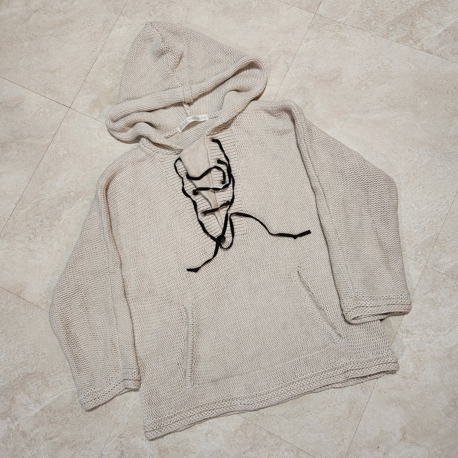 Ulla Johnson Womens S Small P Petite Hollow Wool Hooded Sweater Knit Hoodie