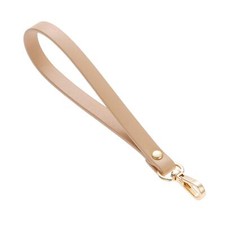 15  0.8cm Short Purse Strap Genuine Leather Wristlet Keychain Handle Rope fo...