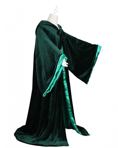 LuckyMjmy Velvet Wizard Robe with Satin Lined Hood and Sleeves - Picture 88 of 130