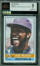 1976 TOPPS LOA # 72 HAL McRAE HOFer PROOF BGS 9 MAC SOLO FINEST GRADE $350 CARR*
