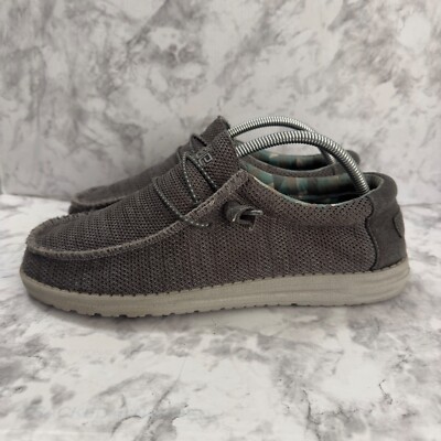 Hey Dude Wally Sox Mens 9 Charcoal Casual Slip-On Loafer 