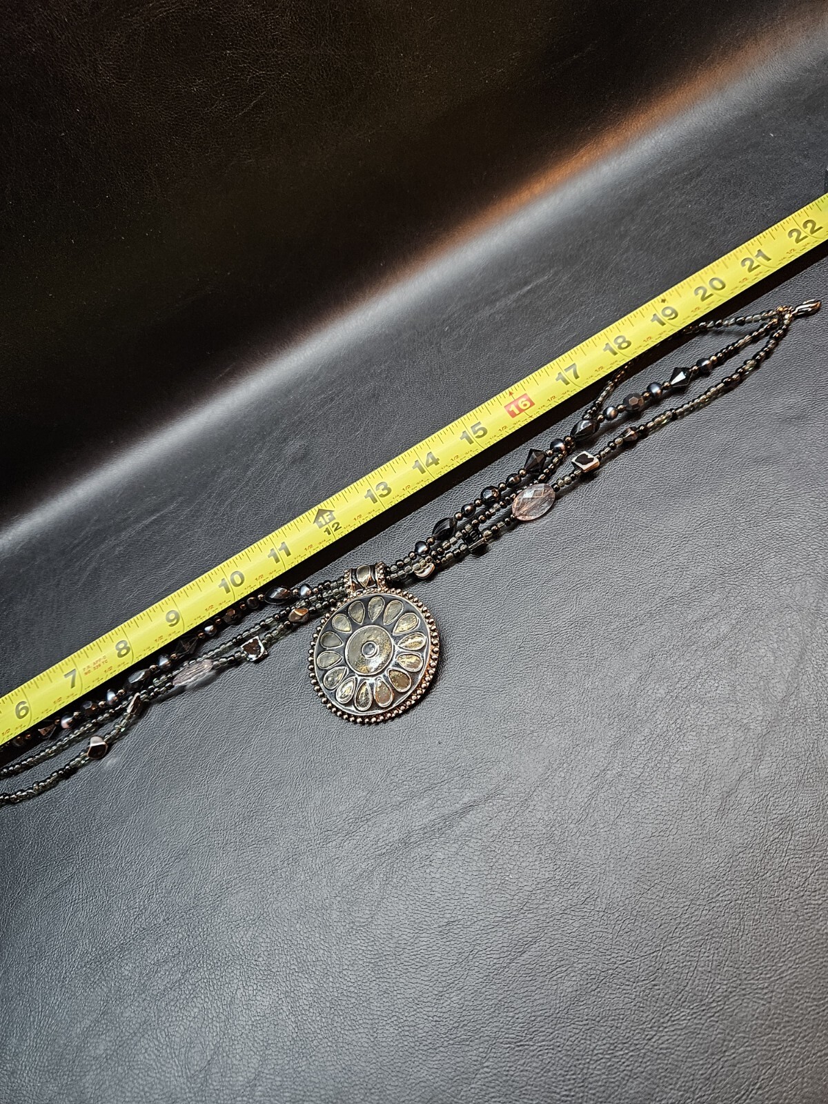 Multi Beaded Multi Strand Black Shell Beaded Blac… - image 18