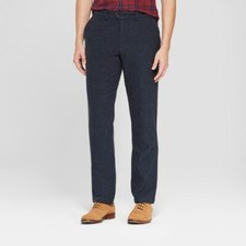 Men's Solid Slim Fit Lightweight Pants - Navy 36x32, 34x30, 30x32 - NEW