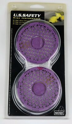 U.S Safety 158TLP0C High Performance P100 High Efficiency Filters 2 Pack