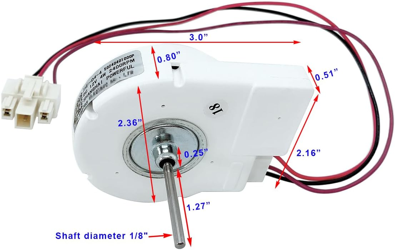 DC12V 4W Refrigerator Evaporator Fan Motor Replacement Parts for Vissani Fridge 744111023557 eBay