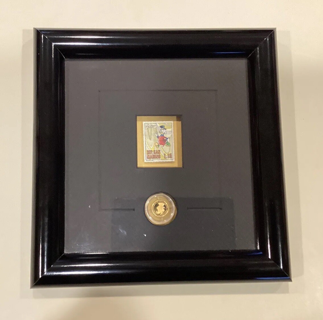 Disney Scrooge McDuck Artwork LE Commemorative Stamp & Gold Coin