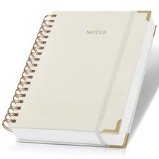 Aesthetic Thick Spiral Notebook Journal For Women in B5 Format - Modern Beige