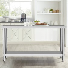 Home Work Table Stainless Steel Workshop Kitchen Worktop Work Bench