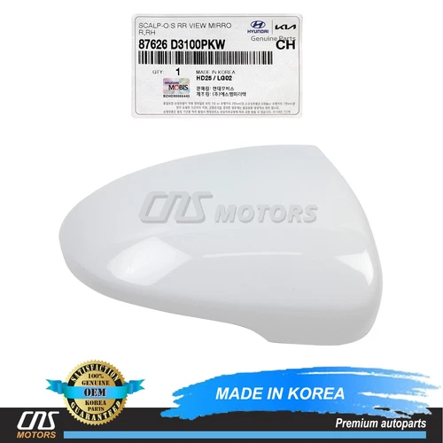 ✅OEM✅ Side View Mirror Cover WHITE RIGHT for 16-21 Hyundai Tucson 87626D3100PKW
