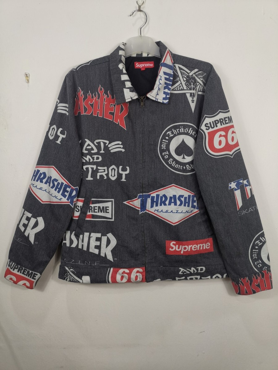 SUPREME x THRASHER SS15 Worker Jacket Tops Streetwear SUPREME x THRASHER SS15 Worker Jacket Tops Streetwear