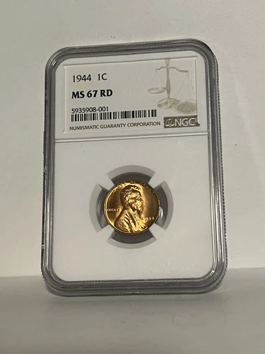 1944 p NGC MS67RD Lincoln wheat cent penny