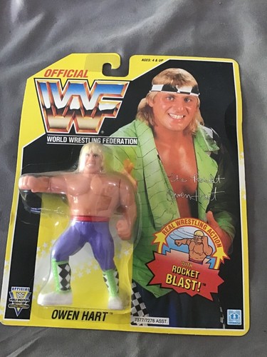 Hasbro Owen Hart Figure Figure 1993 Yellow card WW...