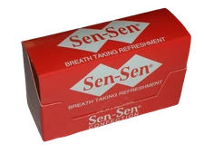 Empty Box Sen Sen confection mint Breath taking refreshment Licorice flavored