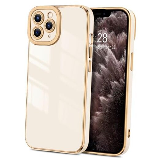 Case for iPhone 11 Pro Case, Luxury Plating iPhone 11 Pro - 5.8 inch White