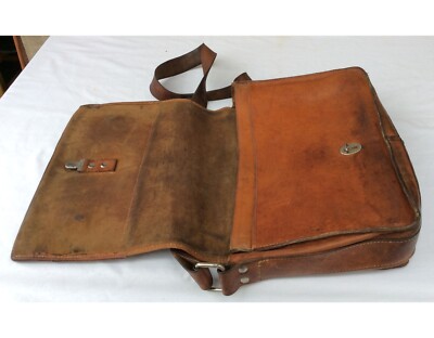 Sac Bandoulière Enfant Vintage - Cartable Boîte à Goûter Années 1950 - Sacoche Bleue - Occasion