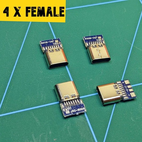 DIY 24pin USB TypeC Male/14p Female Socket Adapter Plug Connector