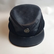 Vintage United Hatters Cap Millinery Workers Hat Leather Knit Size 7