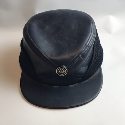 Vintage United Hatters Cap & Millinery Workers Hat Leather Knit  Size 7