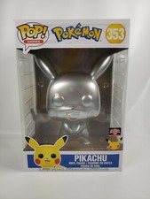Pokémon Pikachu Silver Metallic 25th Anniversary 10" Limited ED Exclusive Pop!