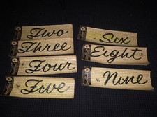 NOS Vtg Mid Century 4" Script Style House Address Numbers Spellout Ridge Prod.