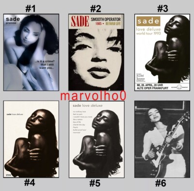 Custom Sade Adu Playing The Guitar Vintage Poster