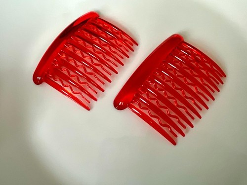 Confezione da 2 nuovi colorati pettini per capelli laterali trasparenti semplici impugnature accessori per capelli - Foto 39 di 47