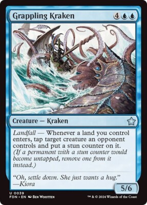 GRAPPLING KRAKEN x4 mtg NM-M Foundations 4 Unc