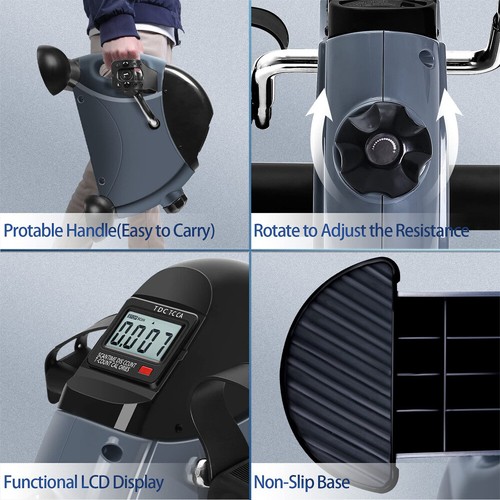Mini Bike Arm-und Beintrainer Pedaltrainer Fitnessbike Büro Heimtrainer Mini LCD - Bild 7 von 15