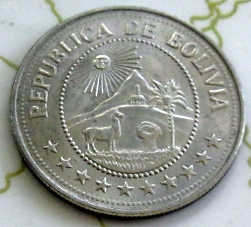 COIN BOLIVIA 5BOL 1976 AU 231 - 第 1/2 張圖片