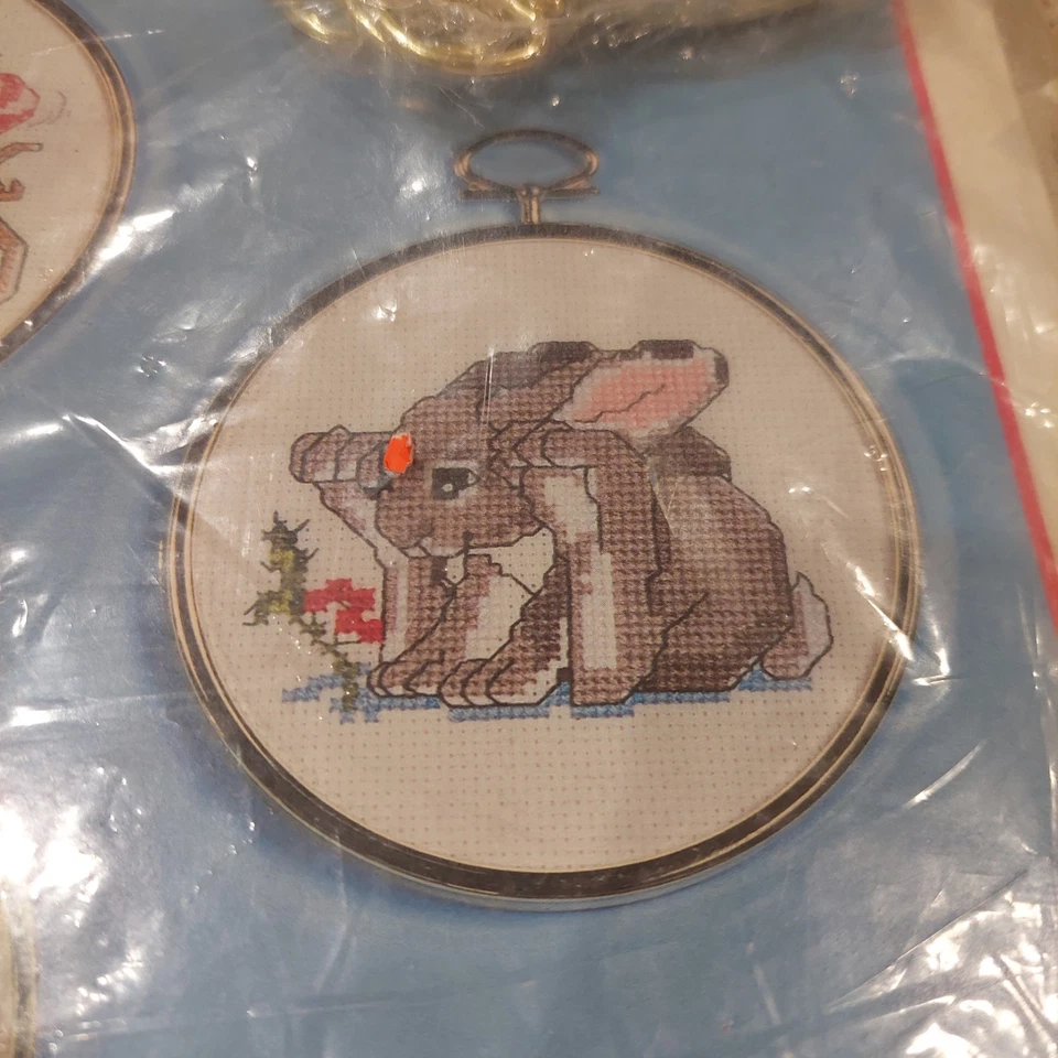 Current Critters Counted Cross Stitch Christmas Ornament Kit Set of 3 New Vtg - Image 4 of 4