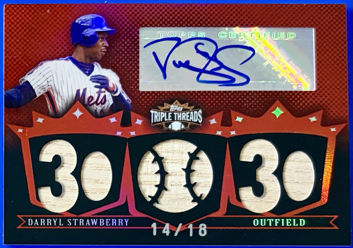 メッツリリー 2007 Topps Triple Threads Auto Bat Relic Darryl Strawberry 30/30