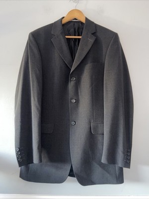 Moss Blazer Suit Jacket Grey 36L Wool Blend Smart Formal Business
