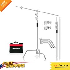 Adjustable C Stand 10.8ft for Photography - 100 Stainless Steel, 44lbs Max Load